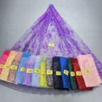 LC7640 Custom 3D Embellished Tulle Fabric