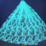 LC3708 Moonlight Floral Glitter Tulle Fabric