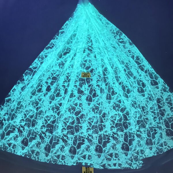 LC3708 Moonlight Floral Glitter Tulle Fabric