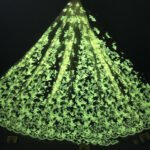 LC3632 Moonlight Floral Glitter Tulle Fabric