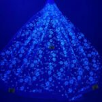 LC3594 Moonlight Floral Glitter Tulle Fabric