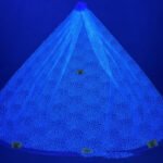 LC3688 Moonlight Floral Glitter Tulle Fabric