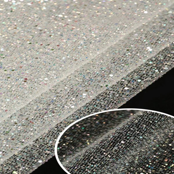 HGP12 All-Over Medium and Small Glitter Tulle Fabric