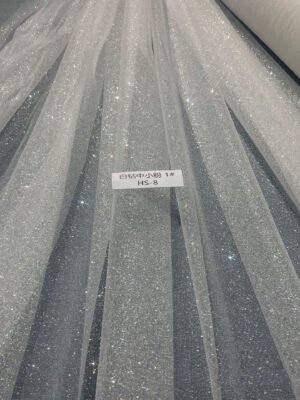 HGP02 White Sparkle Glitter Fabric