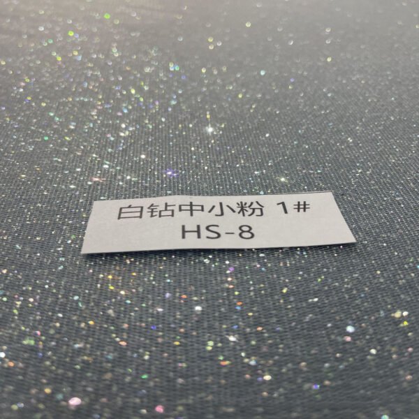 HGP02 White Sparkle Glitter Fabric