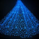 LC3698 Moonlight Floral Glitter Tulle Fabric