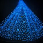 LC3594 Moonlight Floral Glitter Tulle Fabric