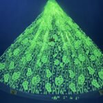 LC3624 Moonlight Floral Glitter Tulle Fabric