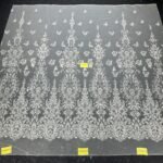 LC3264-24 Pure Silver Bridal Glitter Lace
