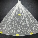 LC3306-14 Pure Silver Bridal Glitter Lace
