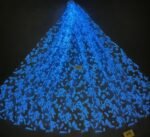 LC3592 Moonlight Floral Glitter Tulle Fabric