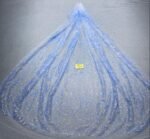 LC3634 Moonlight Floral Glitter Tulle Fabric