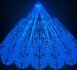 LC3636 Moonlight Floral Glitter Tulle Fabric