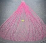 LC3563 Moonlight Floral Glitter Tulle Fabric
