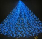 LC3550 Moonlight Floral Glitter Tulle Fabric