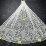 LC3483-40 Pure Silver Bridal Glitter Lace