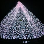 LC3688 Moonlight Floral Glitter Tulle Fabric