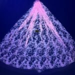 LC3708 Moonlight Floral Glitter Tulle Fabric