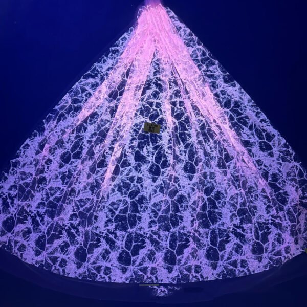 LC3708 Moonlight Floral Glitter Tulle Fabric