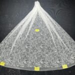 LC3568-23 Pure Silver Bridal Glitter Lace