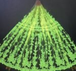 LC3629-1 Moonlight Floral Glitter Tulle Fabric