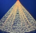 LC3615 Moonlight Floral Glitter Tulle Fabric