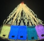 LC3633 Moonlight Floral Glitter Tulle Fabric