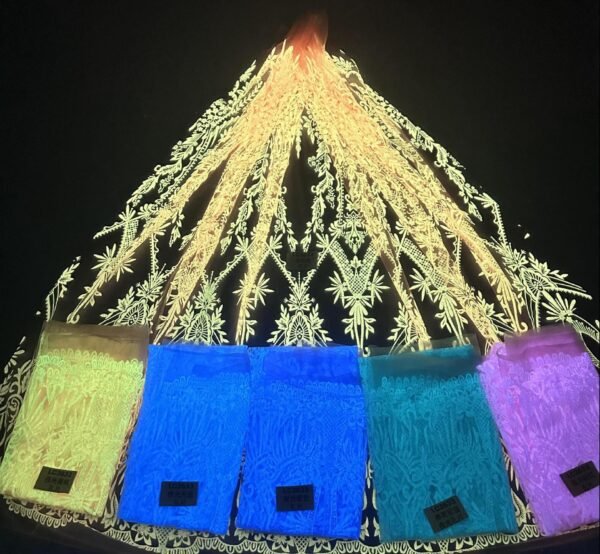 LC3633 Moonlight Floral Glitter Tulle Fabric