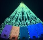 LC3635 Moonlight Floral Glitter Tulle Fabric