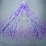 LC7177 Custom 3D Embellished Tulle Fabric