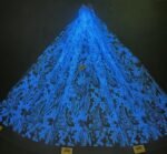 LC3603 Moonlight Floral Glitter Tulle Fabric