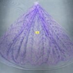 LC7322 Custom 3D Embellished Tulle Fabric