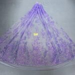 LC7640 Custom 3D Embellished Tulle Fabric