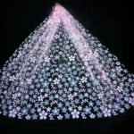 LC3594 Moonlight Floral Glitter Tulle Fabric