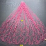 LC3708 Moonlight Floral Glitter Tulle Fabric