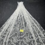 LC3483-40 Pure Silver Bridal Glitter Lace