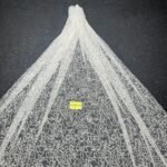 LC3568-23 Pure Silver Bridal Glitter Lace