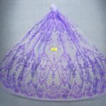LC7672 Custom 3D Embellished Tulle Fabric
