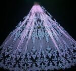 LC3639 Moonlight Floral Glitter Tulle Fabric