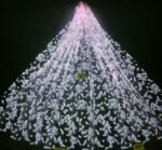 LC3550 Moonlight Floral Glitter Tulle Fabric