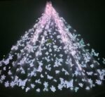 LC3306 Moonlight Floral Glitter Tulle Fabric