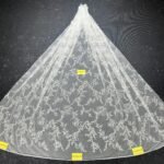 LC3591-18 Pure Silver Bridal Glitter Lace