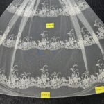 LC3428-19 Pure Silver Bridal Glitter Lace