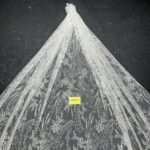 LC3601-8 Pure Silver Bridal Glitter Lace