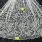 LC3483-40 Pure Silver Bridal Glitter Lace