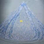 LC7637 Custom 3D Embellished Tulle Fabric