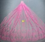 LC3633 Moonlight Floral Glitter Tulle Fabric