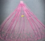 LC3639 Moonlight Floral Glitter Tulle Fabric