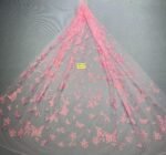 LC3306 Moonlight Floral Glitter Tulle Fabric