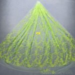 LC3708 Moonlight Floral Glitter Tulle Fabric